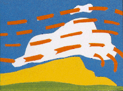 Air is forced upward by a barrier of mountains or hills